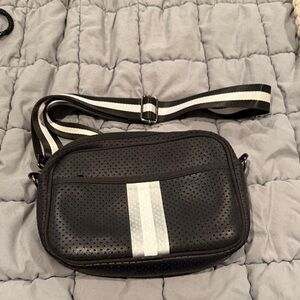 HAUTE SHORE Black and White Crossbody Bag